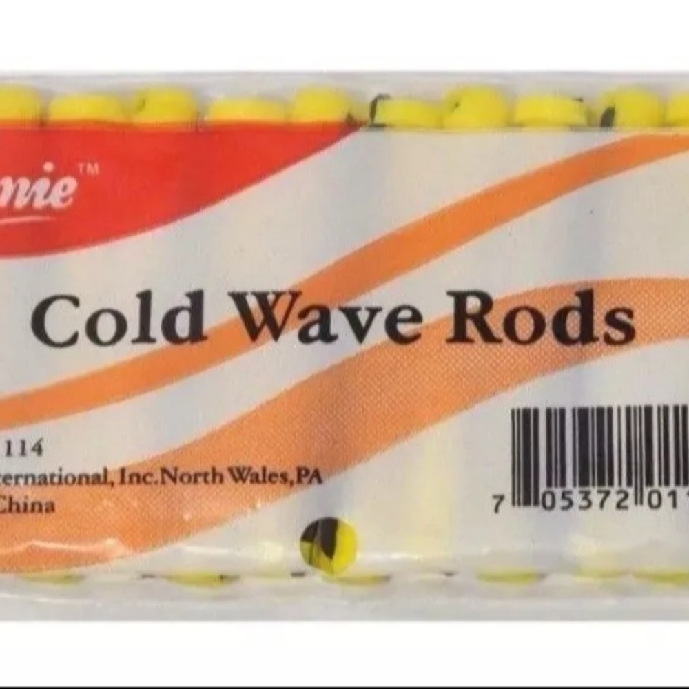 OBO NEW 2-PK 24 COUNT ANNIE SHORT COLD WAVE RUBBER BAND RODS YELLOW 3/16" #1114